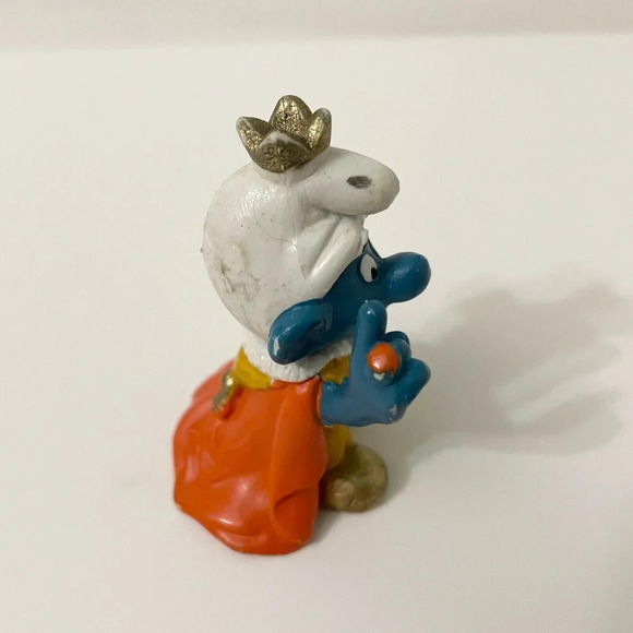 Vintage Smurf Smurfs King Mushroom Wand Wizard Sorcerer Schleich Peyo Figure - Picture 5 of 13